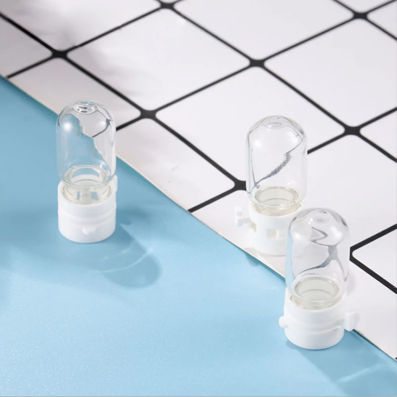 5pcs 2ml Empty Clear Glass Essential Oil Bottles Cosmetic Jar Container mini White Tear cap Perfume Vials Essence Sample Bottle