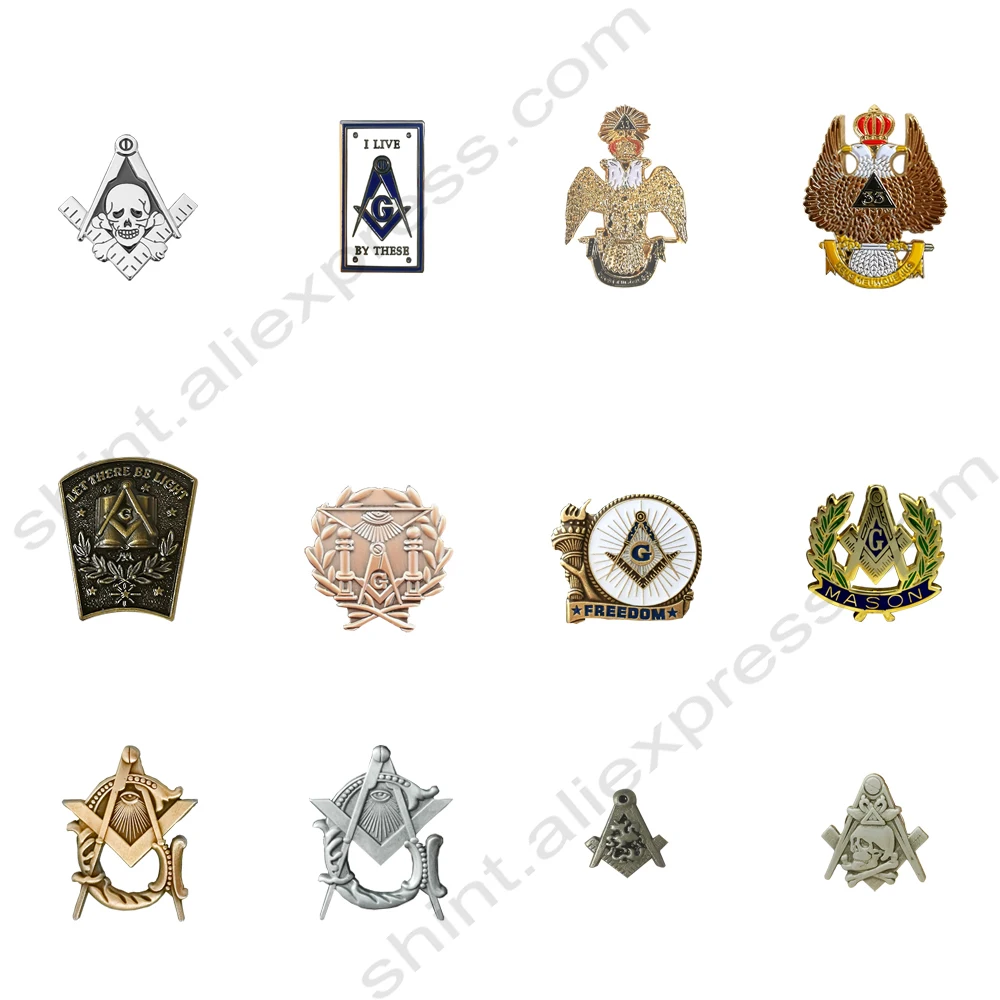 Spille da bavero massoniiche Distintivo Mason Freemason Knights Antico teschio unico Commemorativo Massoneria accessori squisiti Retro