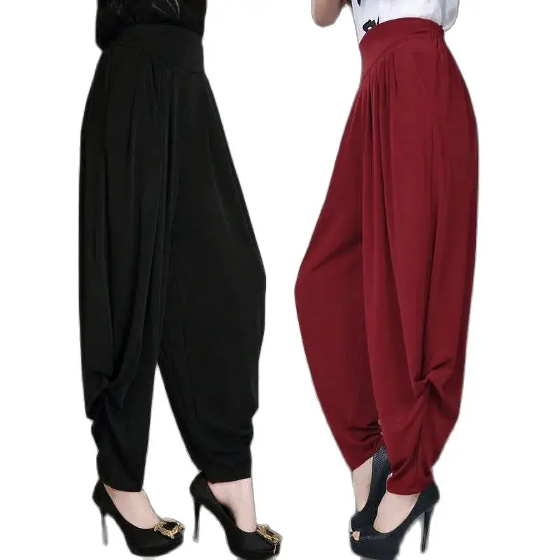 

The New 2023 Summer Harlan Miss Trousers High Waist Casual Loose Wide legs Lantern Radish Ladies Trousers