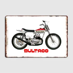 Bultaco Bultaco Motorcycle Metal Sign Custom Cinema Living Room Pub Garage Wall Decor Tin Sign Posters