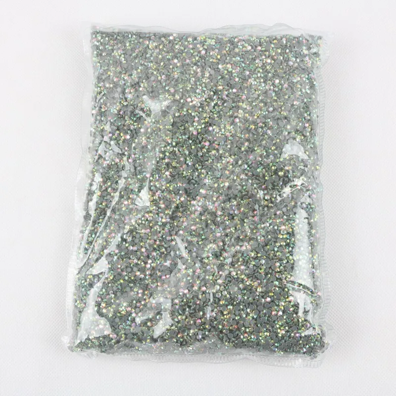 ss3-ss50 bag Wholesale Crystal Clear AB flatback Rhinestones Glass Strass Hotfix For garment nail art decorations