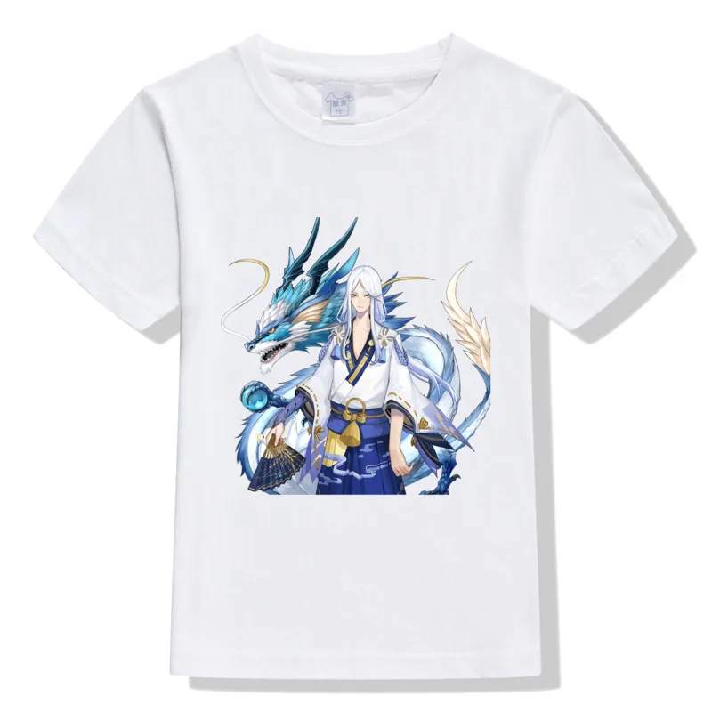 Iron On Solid Color T-shirt Sweater Decorative Printing Heat Transfer Popular Anime Onmyoji Character Qingming Printing Stripe