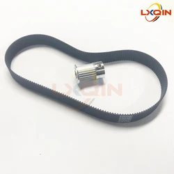 LXQIN yazıcı S2M kemer 15mm genişlik motor zamanlama kemeri ve Infiniti Allwin Xuli yazıcı motor dişli için eşleşen kasnak/kemer 1 takım