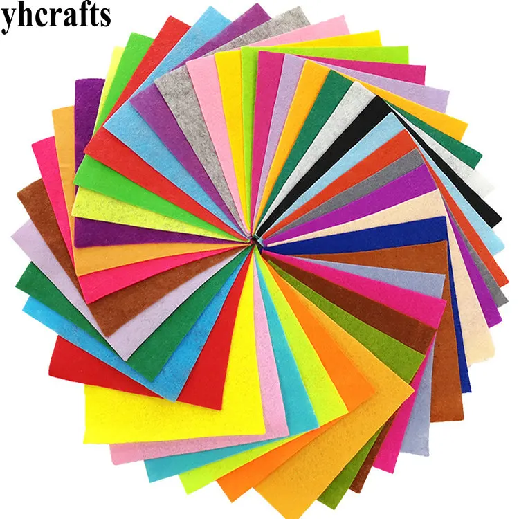 

40PCS/LOT.15cm 40 color Felt sheets Fabric sheet,Handmade material,Crafts accessories Kindergarten crafts material Adult DIY OEM