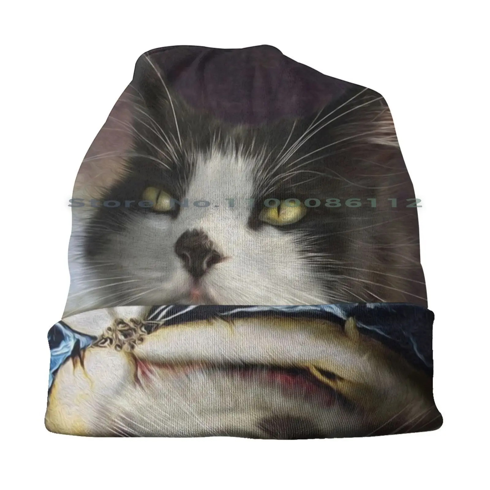 Cat Portrait-Bob Bucket Hat Sun Cap Cat Pompouspets Cat Images Cat Portraits Animal Art Regal Old Masters Anthropomorphic Art