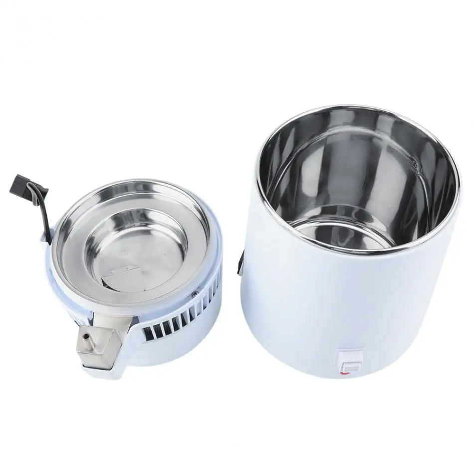 Destilador elétrico da água pura, 110V, 220V, 4L, máquina dental da água destilada, filtro, aço inoxidável, jarro do purificador, 75W