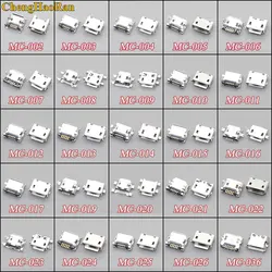 25models *5= 125pcs/lot Micro USB Jack 5P 5pin USB Charging Socket Connector SMD DIP V8 Port Charging Data power Plug