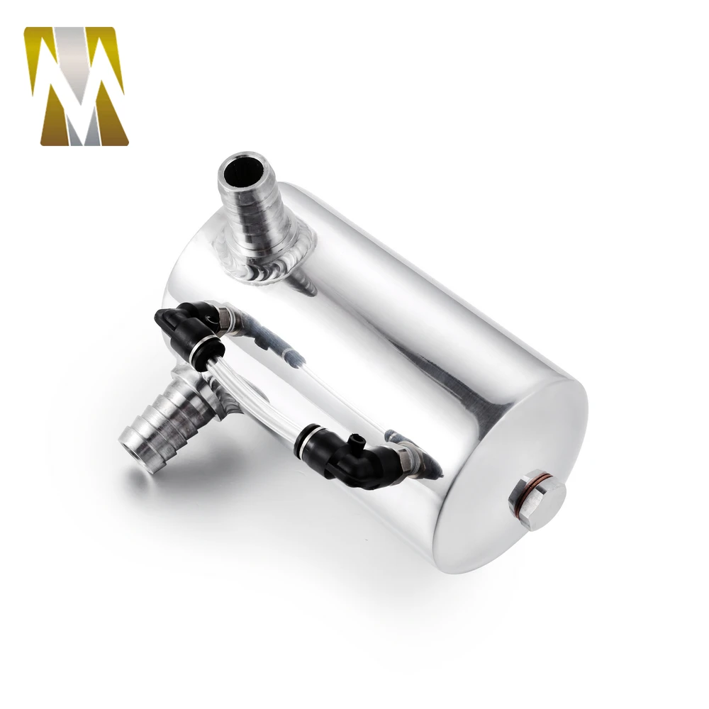 Chrome Aluminum Double hole 19mm Oil Catch Tank Racing Oil Can Catch Tank Can/Oil Catch Tank/Oil Catch can