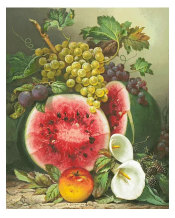 

Still Life with a Watermelon Cross Stitch Kits Needlework 14CT Unprinted Embroidery Top Quality Counted DIY Handmade Decoration