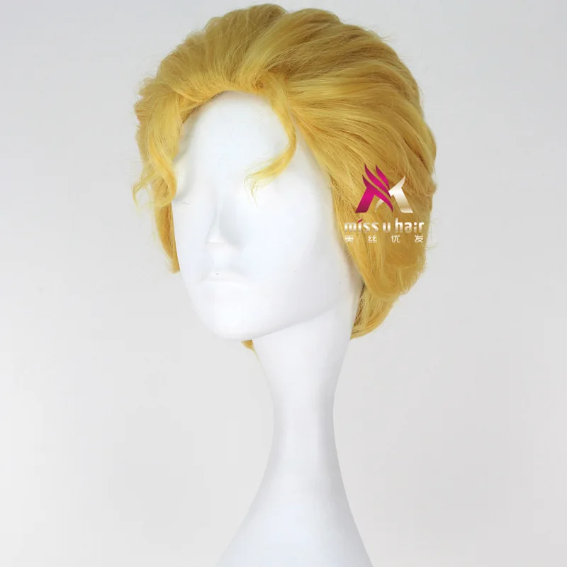 new Comic JoJo's Bizarre Adventure Golden Wind Cosplay Wig Kira Yoshikage JoJo no Kimyou na Bouken Synthetic Hair +wig cap