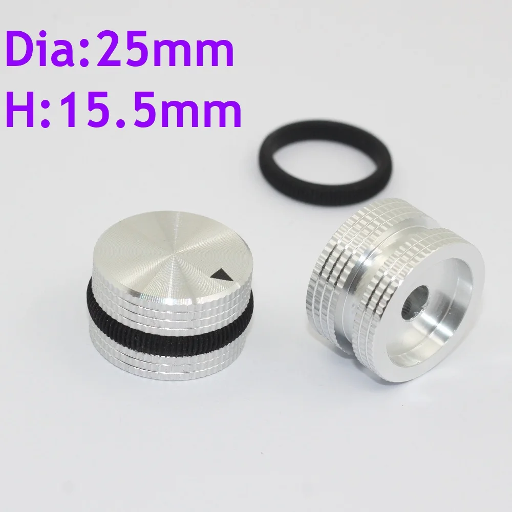 

1PCS Qulaity Anodized Aluminum Knob Lattice Slot Dia 25mm 40mm Amplifier Knobs Volume Adjust Button Pattern Chassis Enclosure