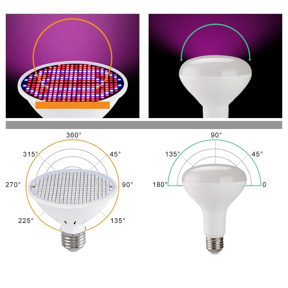 Led büyümek ampul E27 Grow GU10 110V 220V tam spektrumlu LED bitki hidrofonik büyüme ışık fito lamba iç mekan aydınlatması çiçek fide