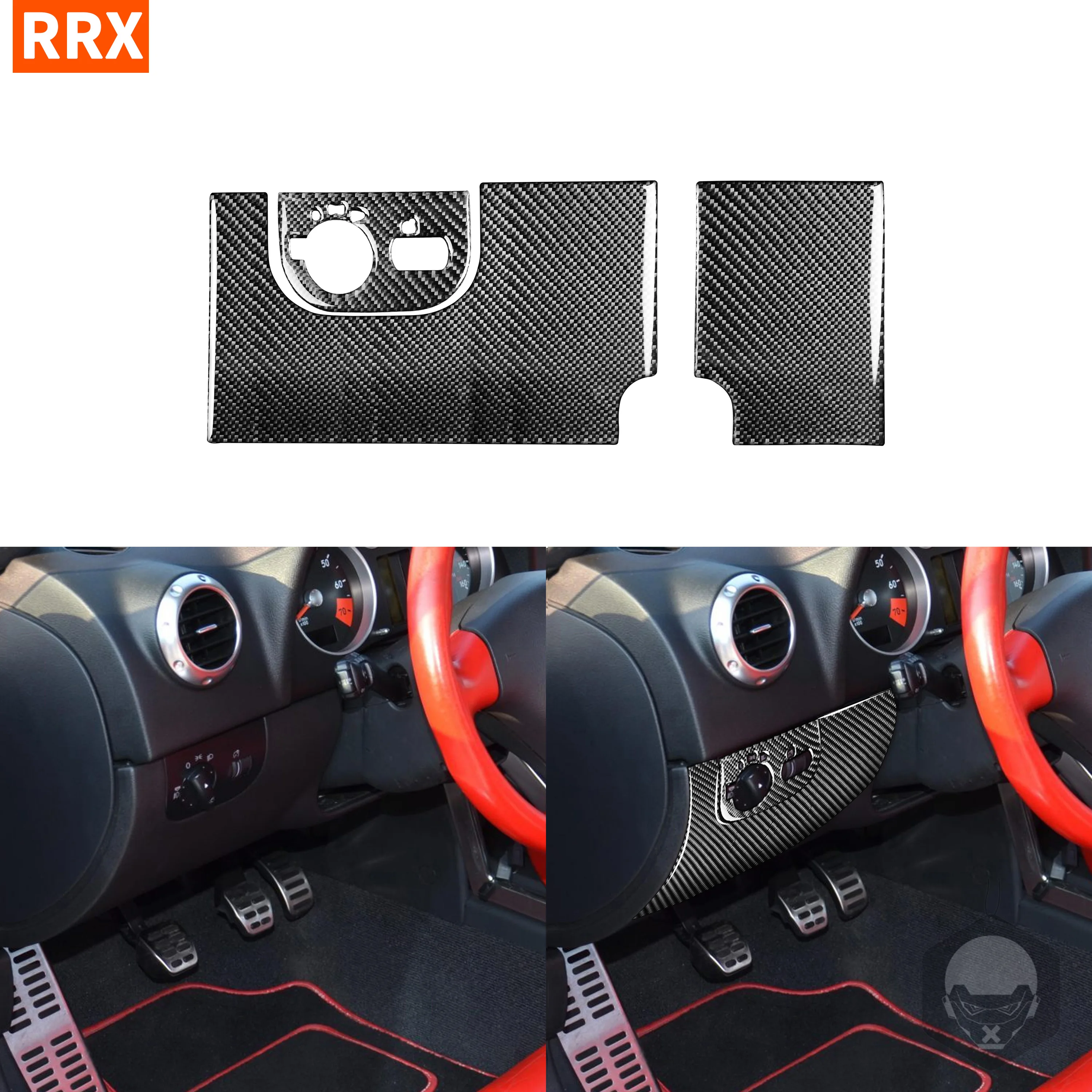 

Headlight Switch Air Outlet Dashboard Carbon Fiber Sticker For Audi TT 8N 8J MK1 2001 2002 2003 2004 2005 2006 Car Accessories