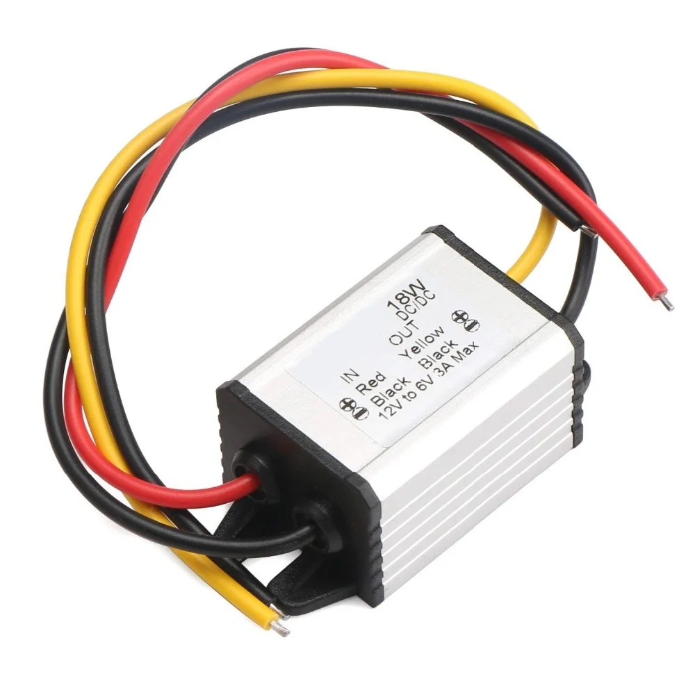 Convertitore di potenza per auto regolatore di tensione Buck convertitore da 12V a 6V 3A 18W potenza modulo Volt Step Down impermeabile ad alta efficienza