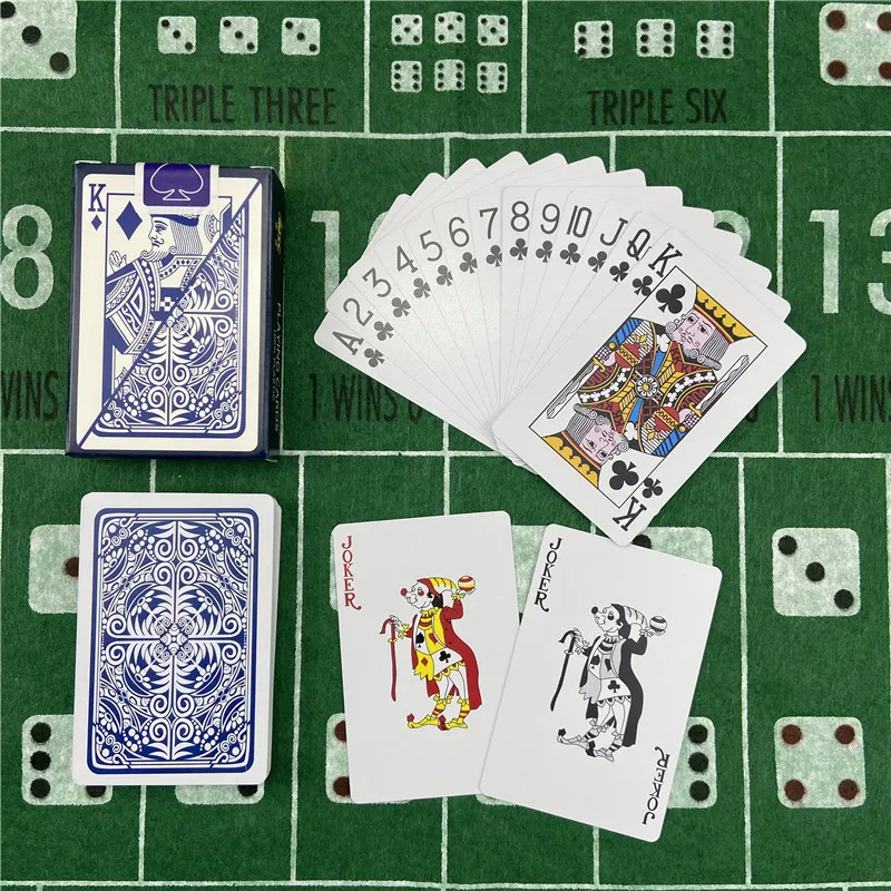 Cartes de jeu en plastique résistantes à l\'eau, 2 pièces/lot, pour poker, Baralho, Texas Hold\'em, marque étroite, PVC, 2.28x3.46 pouces