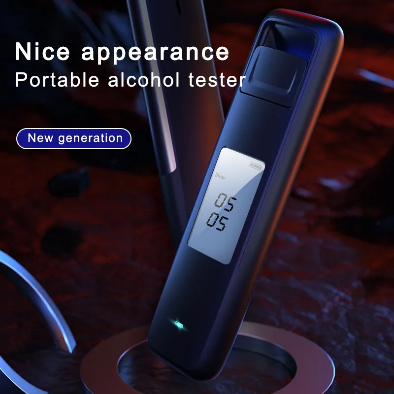 Digital Police Breathalyzer Blow Alcohol Content Tester Display Breath Alcohol Testing Tester Analyzer Detector Alcohol Test