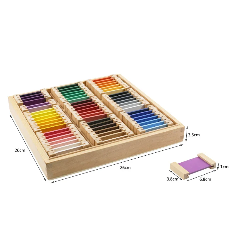 63 Chiếc Montessori Sensorial Màu Viên 3rd Hộp Có Nắp Đậy Có Chứa Màu Máy Tính Bảng Kích Thước Lớn Đồ Chơi Trẻ Em Mầm Non Đào Tạo