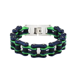 Punk Rock Hip Hop Bracelet 316L Stainless Steel Biker Link Chain Bracelet for Men Women Motorcycle Bicycle Style Fashion Jewelry
