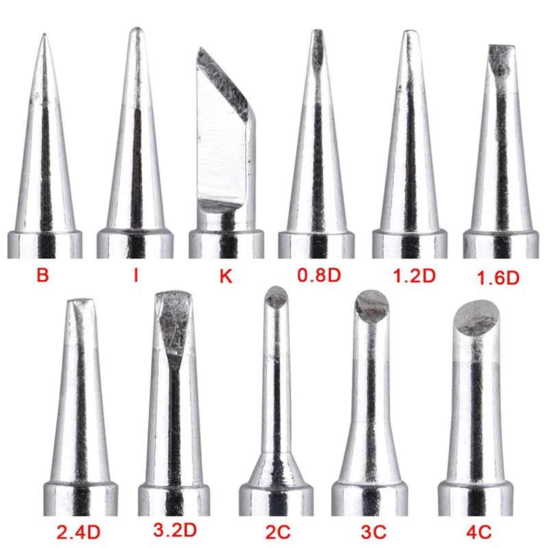 Kit de pontas de solda 900m-t para hakko, 11 peças, ferramenta de estação de solda 900m 936 937 907