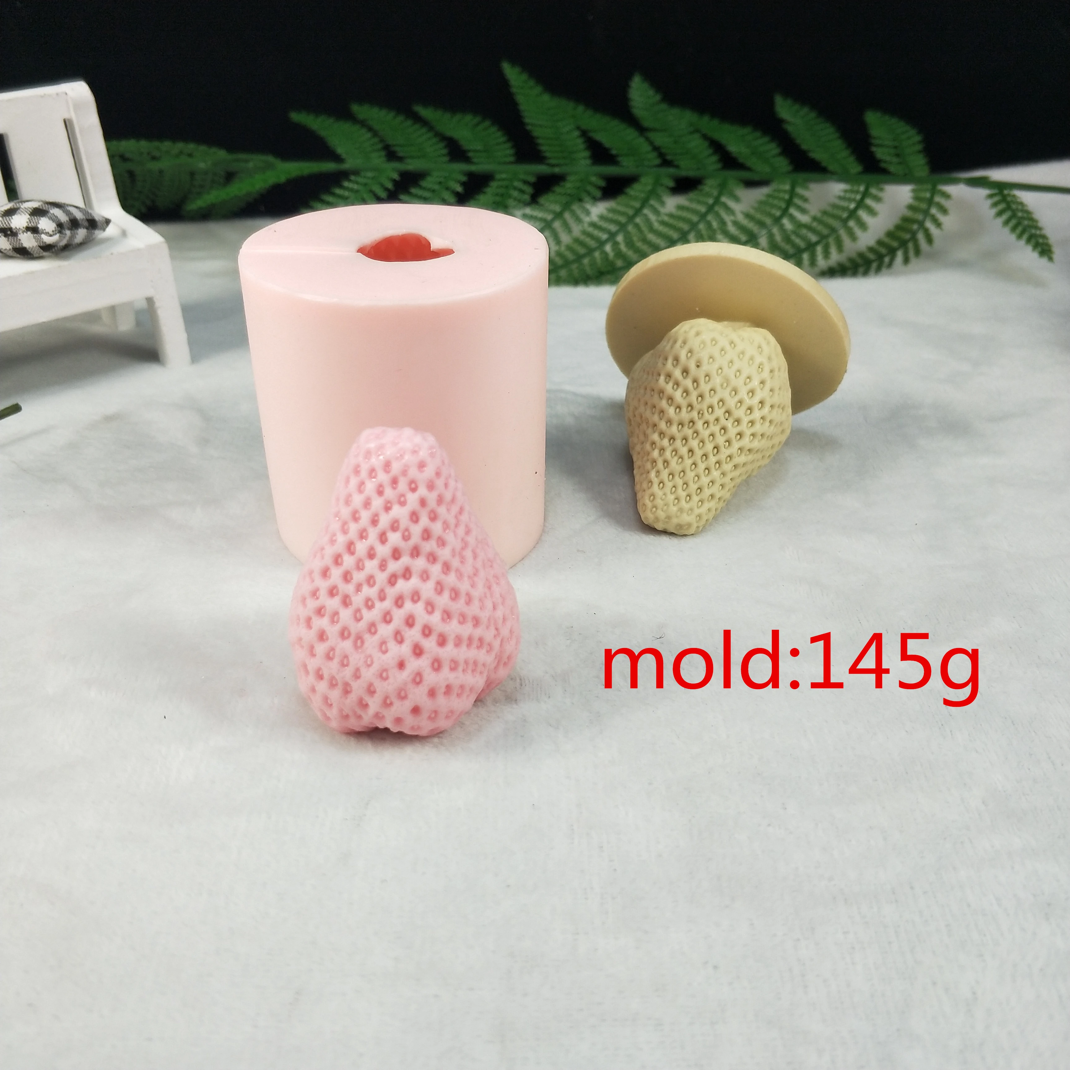 3D Strawberry Fruit Hot Sale Candle Mold Silicone Mold Fondant Cake Decoration Craft Household DIY Baking Tools Kitchen Tools