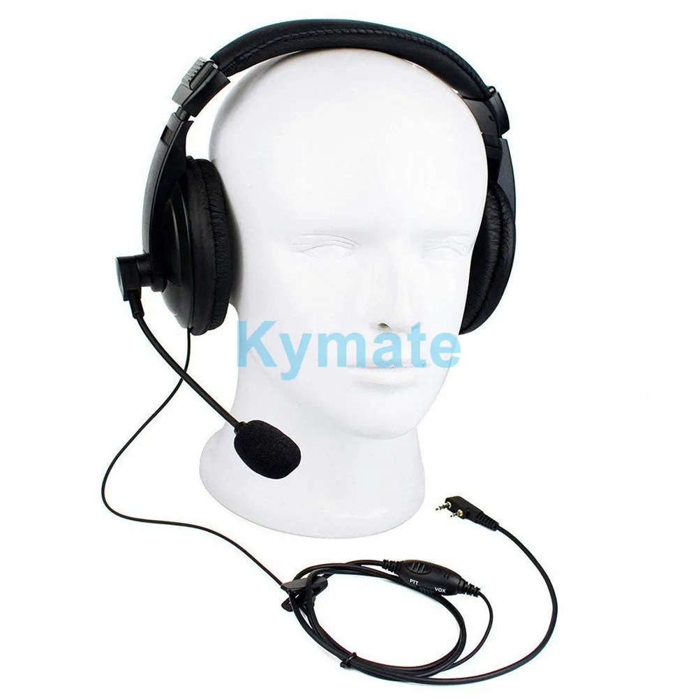 Walkie talkie PTT VOX two way radio Headset earpieces 2 Pin K Plug BF-888S 777 noise cancelling earphone for BaoFeng UV5R UV-82