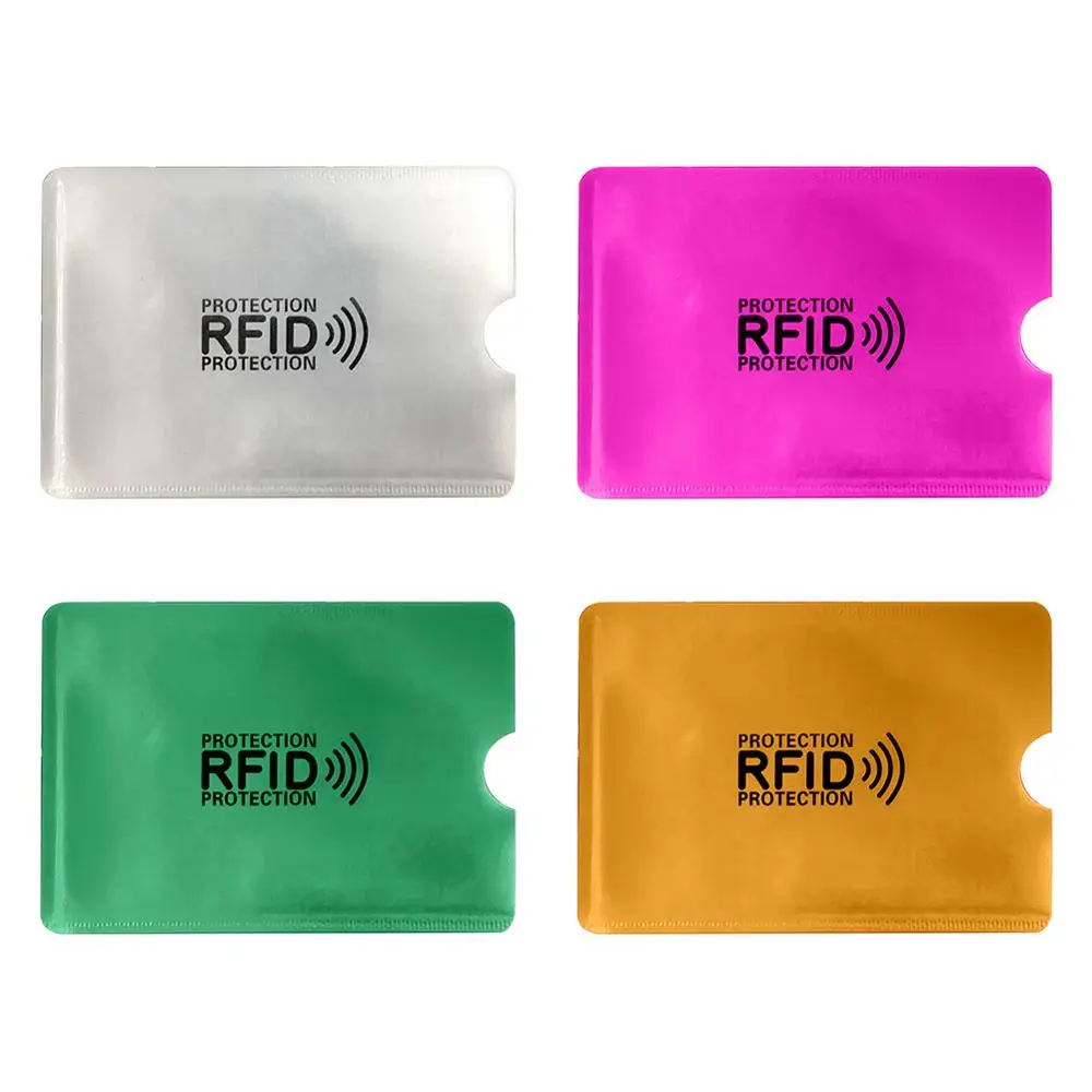 2/10Pcs Anti RFID Reader Lock Wallet Locking Credit Id Card Holder Bank Protective Aluminum Metal Card Case Support NFC 6.2*9.2