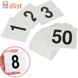 1-100 White Table Numbers PVC Signs Wedding Restaurant Cafe Bar Seating Cards Easy Identification for Pvc Restaurant Table Card