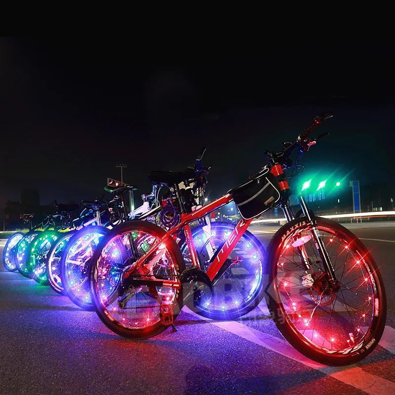 

50Pcs 20Led Bicycle Wheel Night Lights Bike Flash Spoke String Light Outdoor Riding Waterproof Safety Warning Decorate Lamp