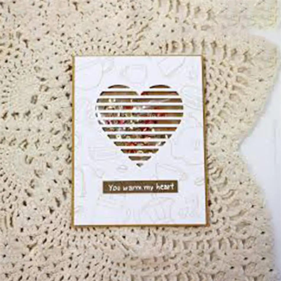 Love Metal Cutting Dies Heart Flower Scrapbooking for Card Making DIY Craft Die Cut Stencil