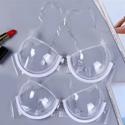 Transparent Bra Invisible Strap Plastic 3/4 Cup Push Up Bra Ultra-thin Strap Bra Disposable Underwear sezy see through TPU & Bra