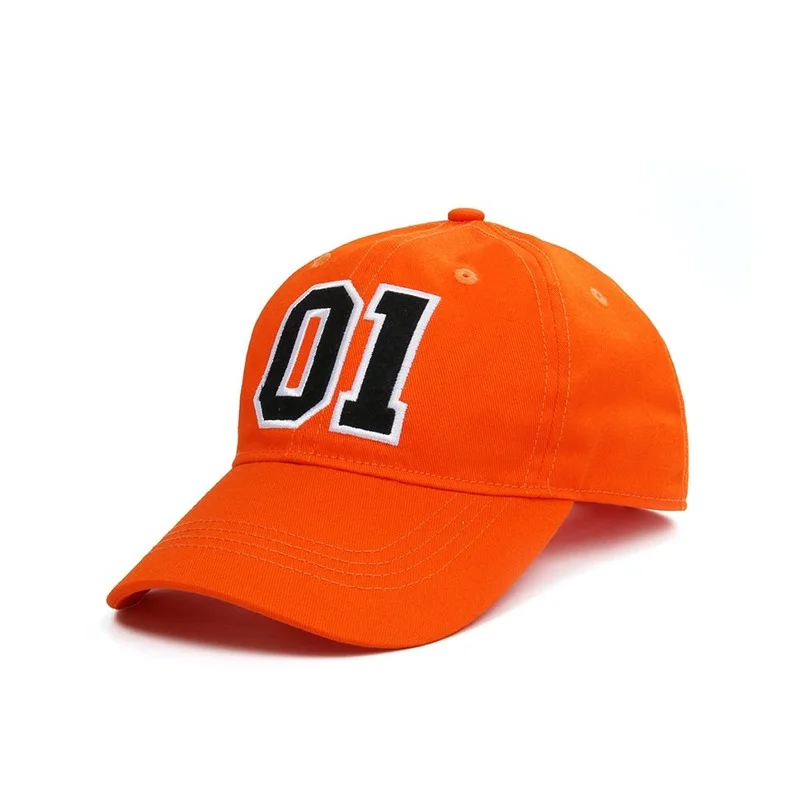 Generale Lee 01 cappello Cosplay in cotone ricamato arancione Good ol'boy Dukes berretto da Baseball accessori sportivi Casual regolabili