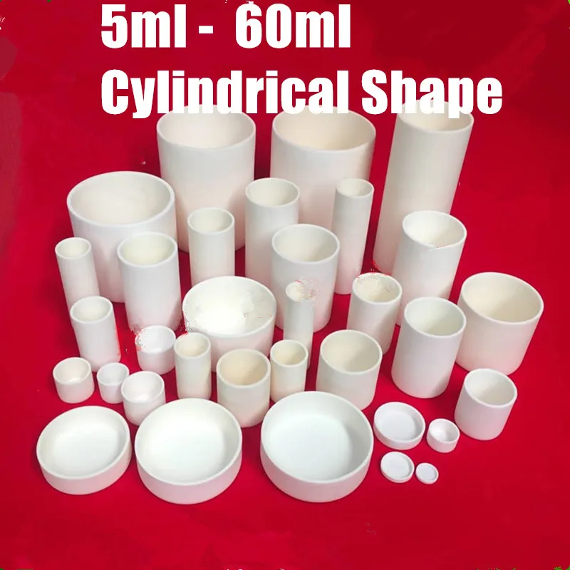 5ml 6ml 15 25 40 45 60 30 ml   cylindrical 99% pure aluminum corundum crucible / Al2O3 ceramic crucible tube / Sintered crucible