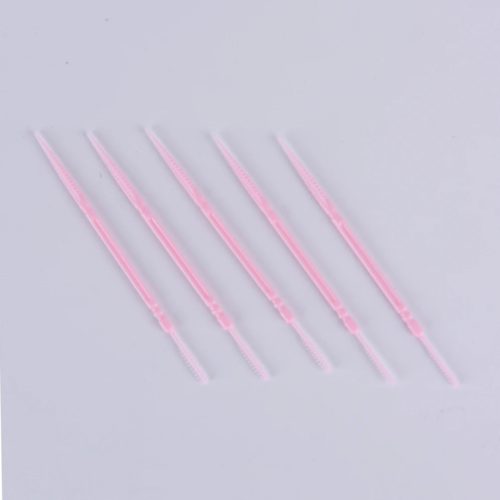 100 Pcs/Pack Wholesale 2-way Oral Dental Picks Plastic Toothpick Oral Dental Picks Eco-Friendly Disposable Tooth Picks