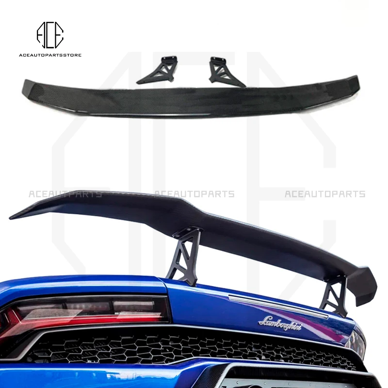 Forged Carbon Fiber Rear Spoiler Trunk Wing For Lamborghini Huracan LP610 LP580 V Style Rear Wing Trunk Lip 2014-2019