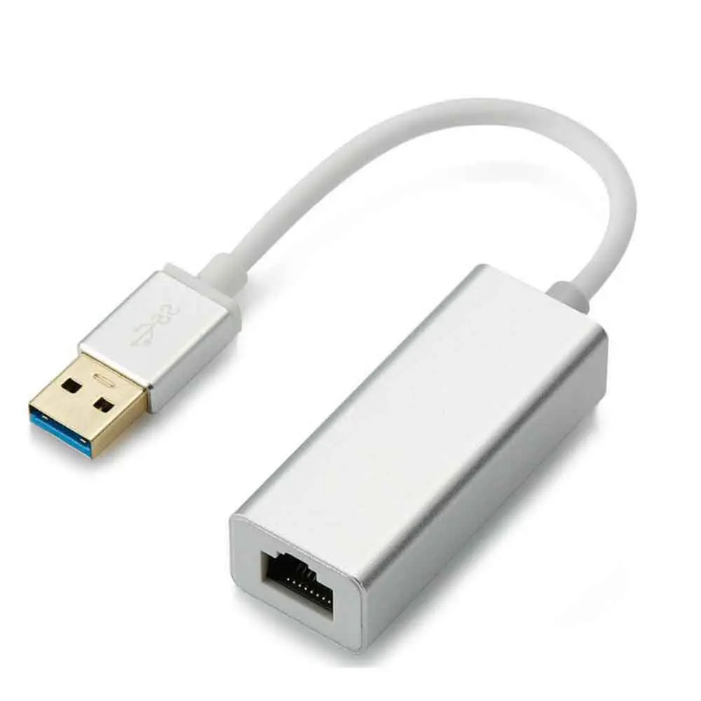 Adaptador de red Ethernet para PC, tarjeta de red con cable USB 3,0 a RJ45 Gigabit Ethernet LAN (10/100/1000) Mbps