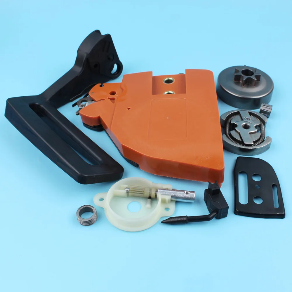 Chain Brake Sprocket Cover Clutch Drum Oil Pump Kit For Husqvarna 136 137 141 142 Chainsaw Handle Guard Worm Gear Bar Plate image 2