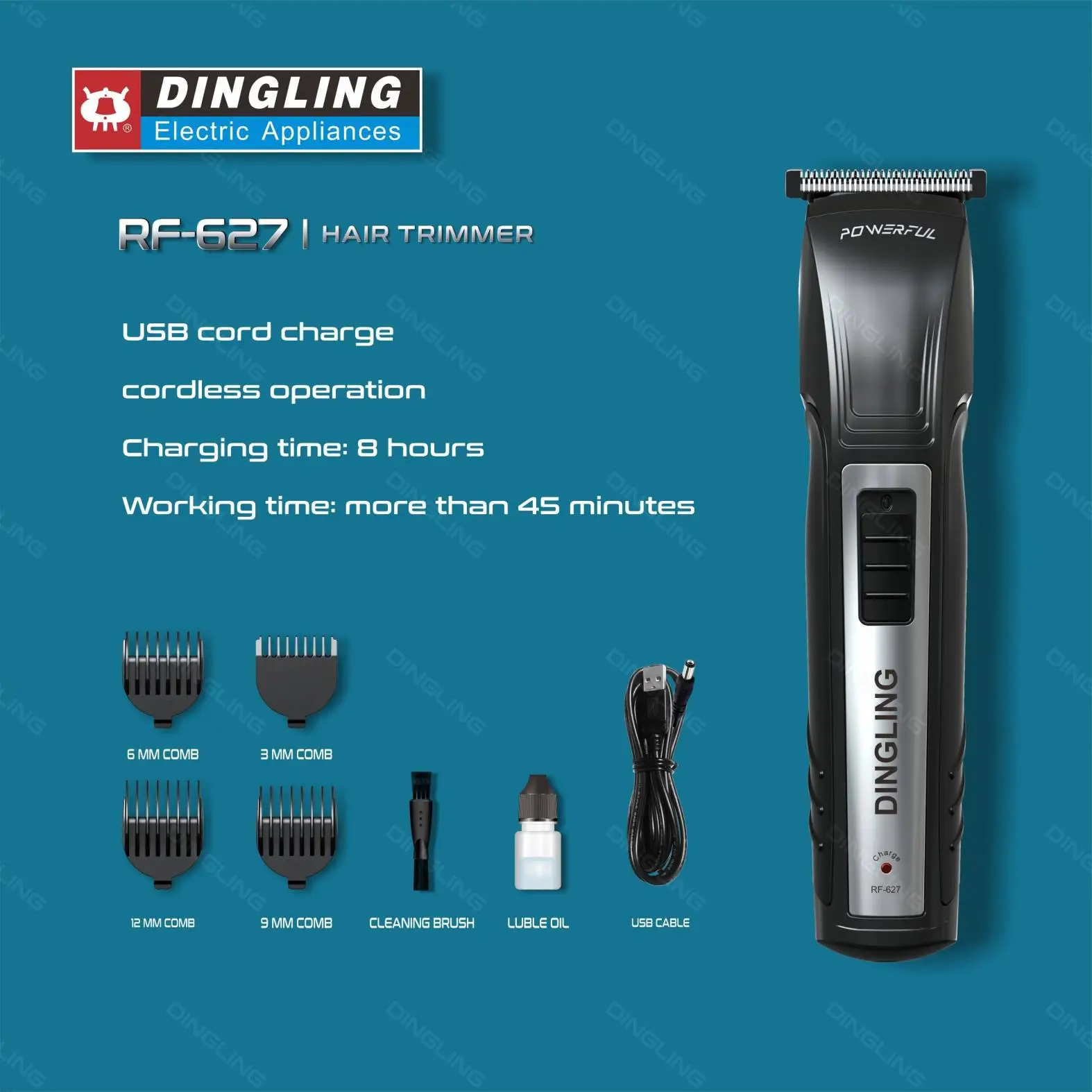 

Dingling RF-627 Usb машинка для стрижки волос детский триммер для волос и бороды электрическая машинка для стрижки волос для мужчин