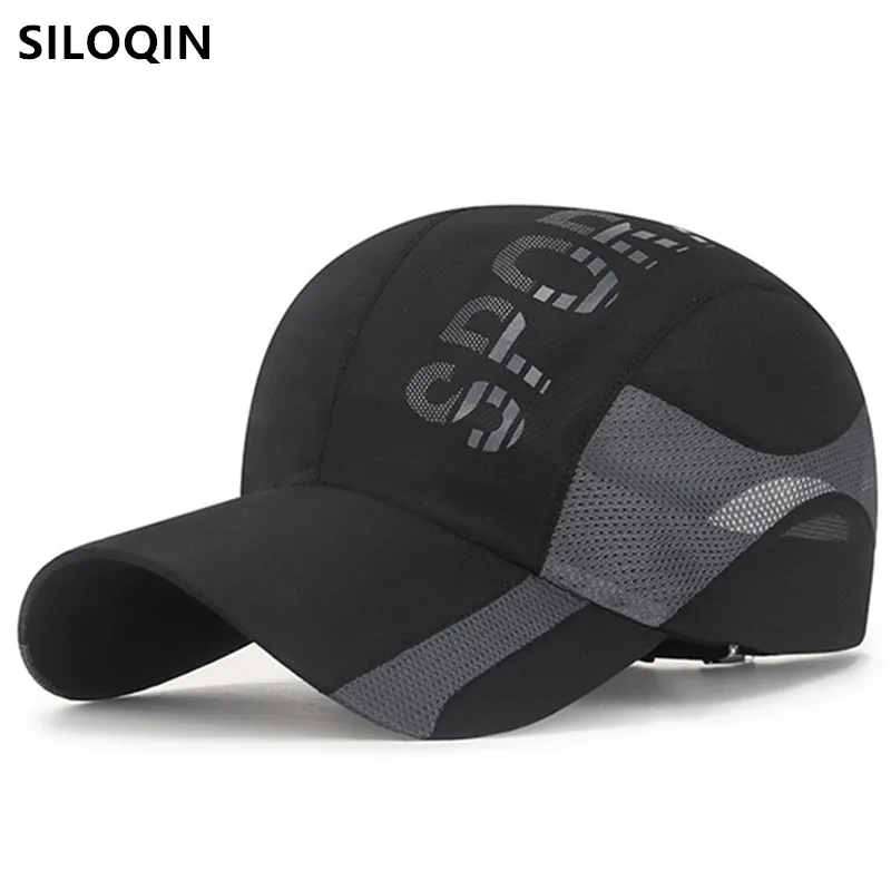 

SILOQIN Snapback Cap Men Women New Summer Ultra-thin Breathable Baseball Cap Bone Adjustable Size Couple Sports Caps Mesh Hats