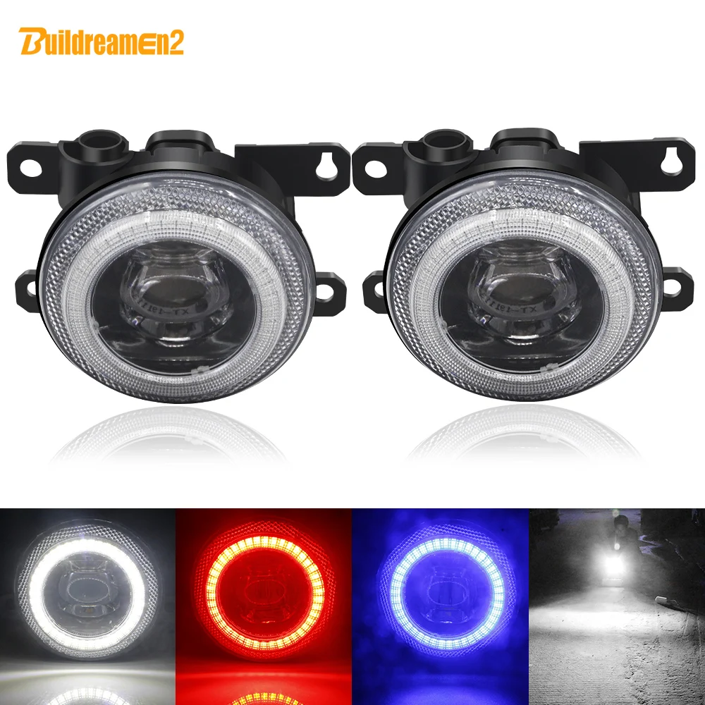 Car Angel Eye Fog Light 30W 8000LM LED DRL Fog Lamp 12V For Subaru Forester WRX STI Outback Impreza BRZ XV Legacy Justy Levorg