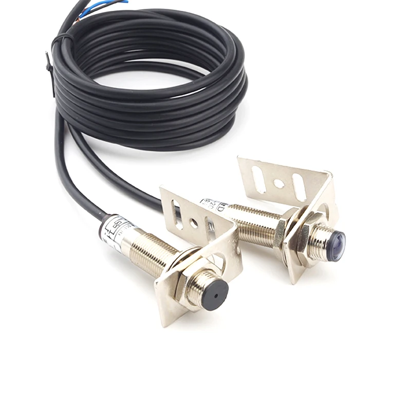 M12 مفتاح مستشعر شعاع كهروضوئي ليزر مقاوم للماء مسافة 20 متر مخرج NPN PNP #2