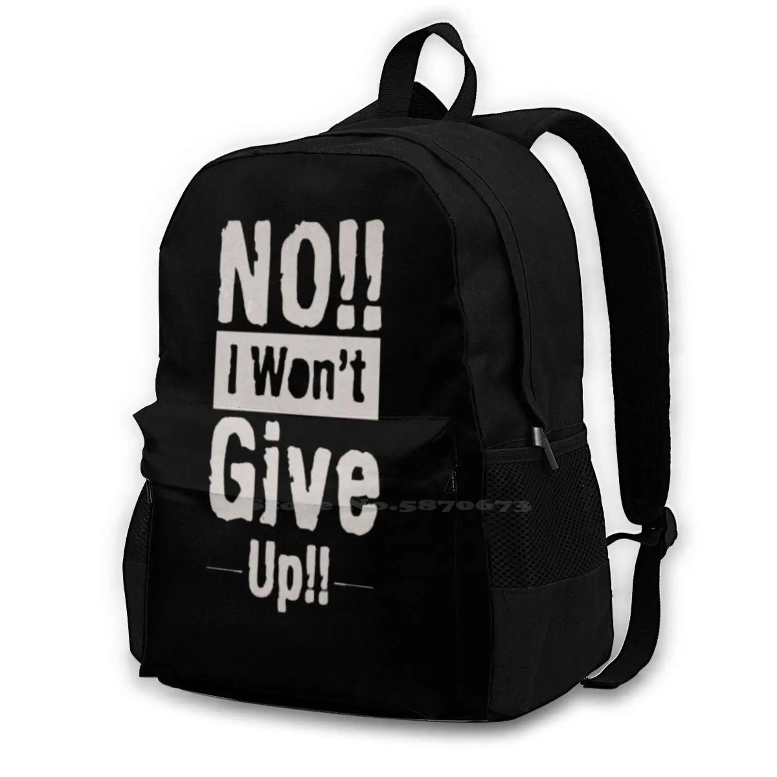 

No I Won't Give Up Горячая Распродажа Школьный рюкзак Модные сумки No I Wont Give Up Тренажерный зал Judy Мотивационные чехлы для планшетов Nick для тренировок