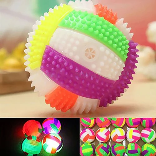 Luminous Bouncing Ball Night Light Flash Football Vent Ball Children Pet Game Toy Dog Kids Girls Boys Gift