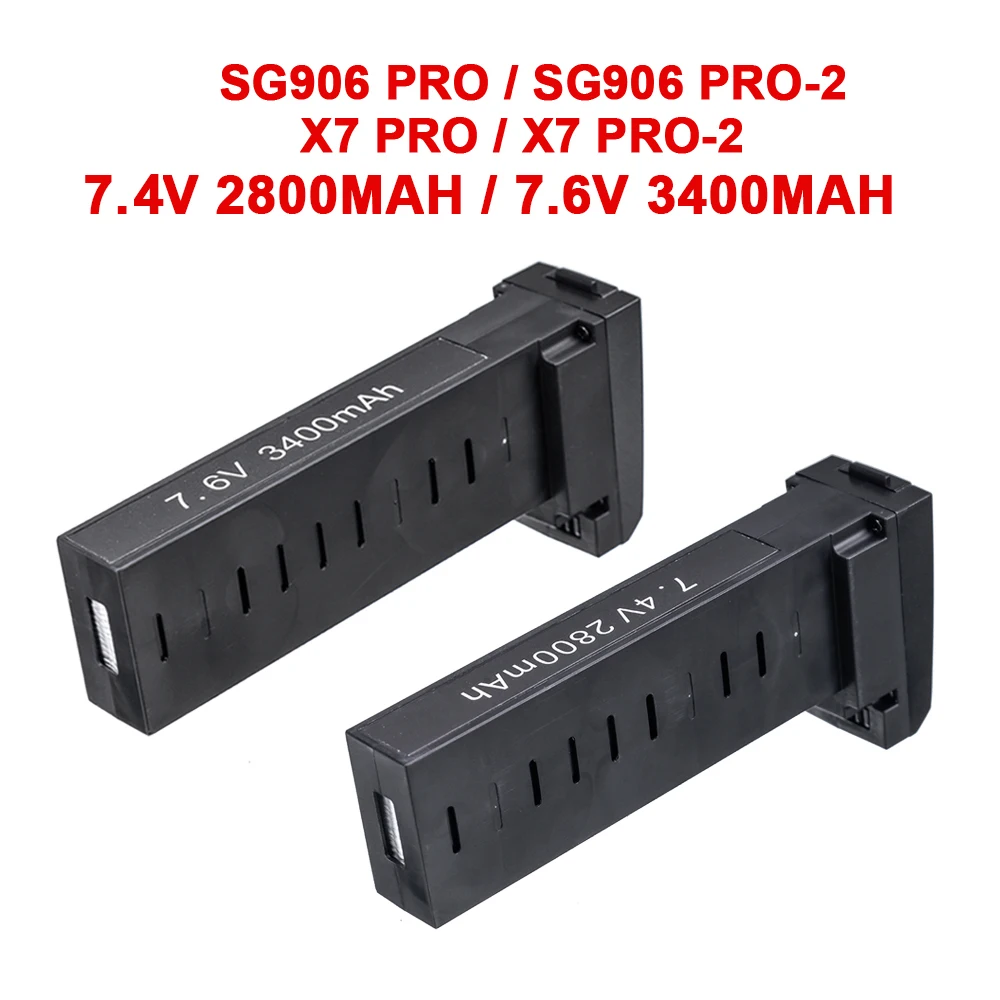 7.4V 2800mah / 7.6V 3400mah Quadcopter Battery For SG906 Pro / SG906 Pro2 / X193 Pro / X7 pro GPS PFV RC Drone Spare battery