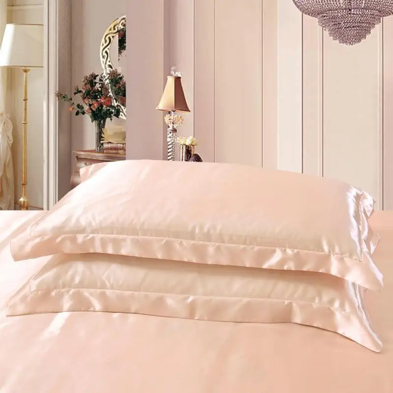 

Emulation silk Satin Pillowcase Pillow Case 1Pc Silk Pillow Case 48cmx74cm Various Colors to Choose Standard/Queen