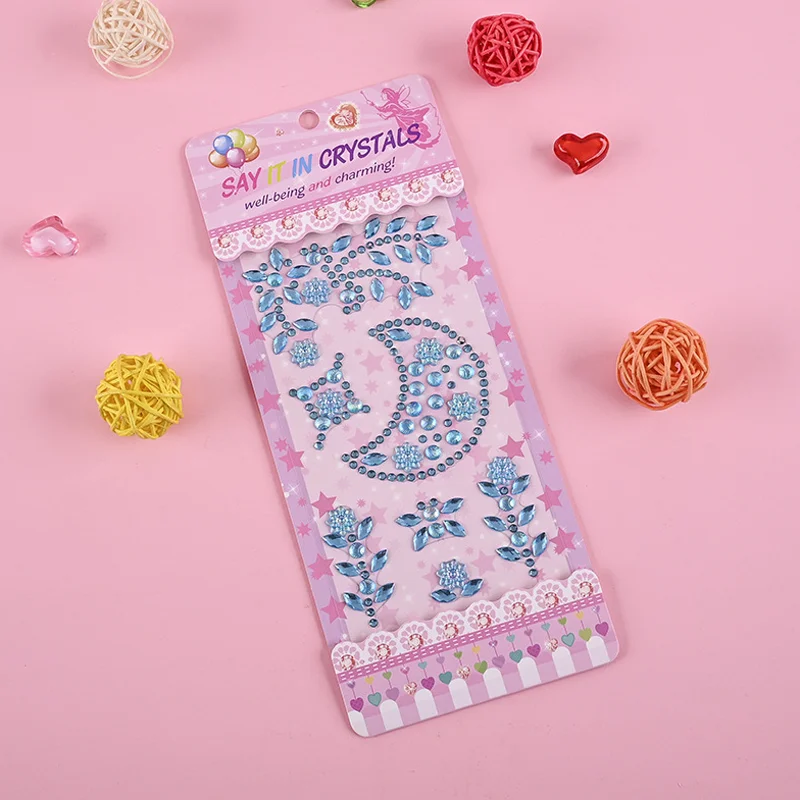 1pc Moon Star żywica akrylowa diamentowa naklejka DIY Scrapbooking telefon komórkowy wykonywanie makijaż Decor Nail Stick Label biurowe