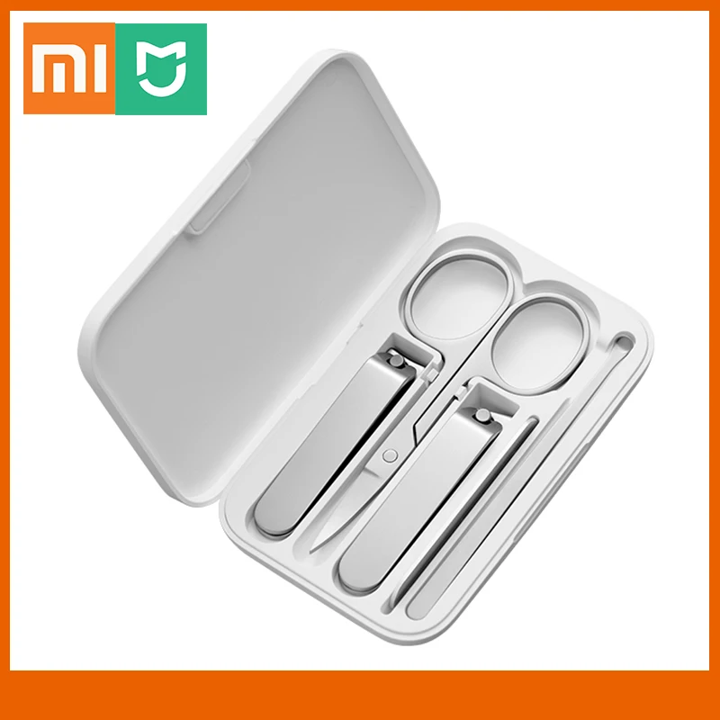 Xiaomi-cortaúñas mijia Original para manicura, Kit de higiene de viaje portátil para pedicura, cortador de uñas de acero inoxidable, 5 uds./Set