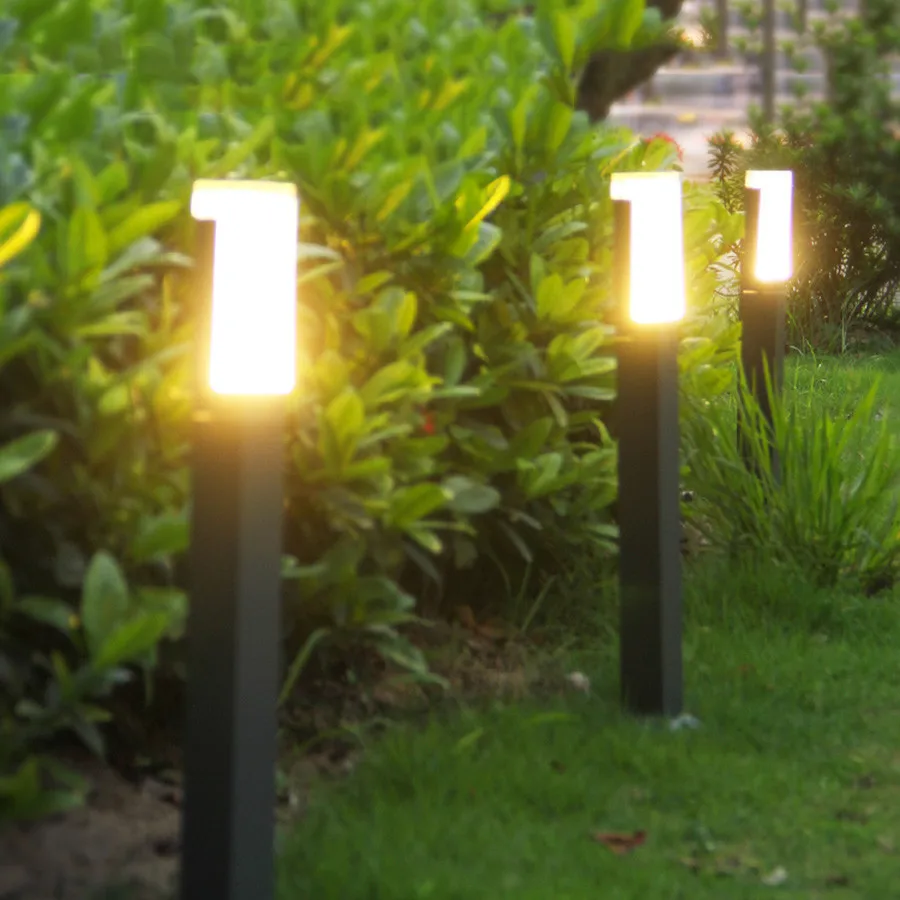 Imagem -04 - Lâmpada Led ao ar Livre com Sensor de Movimento Pir Lâmpada de Gramado Impermeável Alumínio Pillar Light Garden Path Landscape Bollard Light Ip65 10w