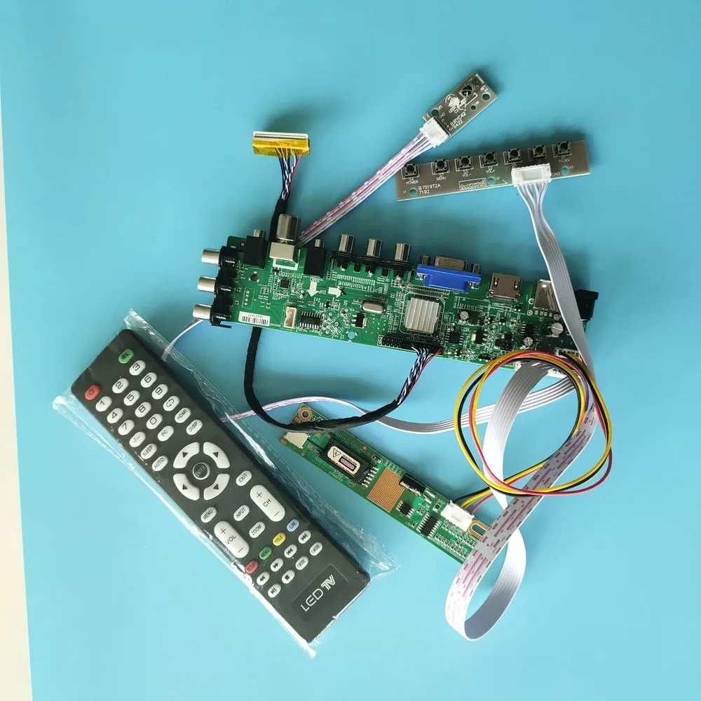 

Комплект для N141I3-L02/N141I3-L03 Плата контроллера HDMI ЖК-панель 1 CCFL Цифровой 1280X800 ТВ VGA USB AV 30-контактный пульт дистанционного управления DVB-T 14,1 дюйма