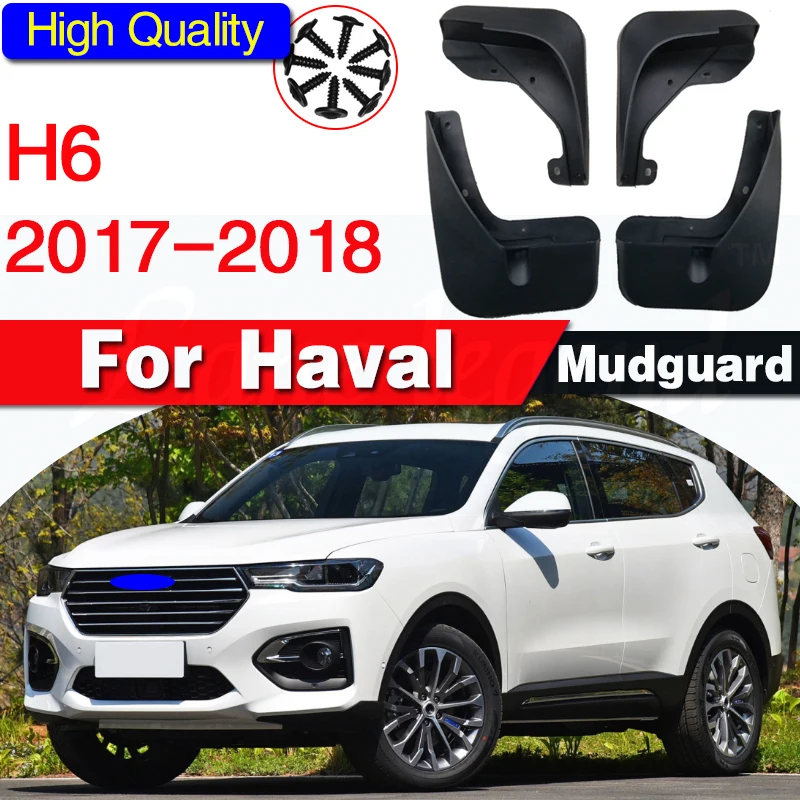 Car Mud Flaps For Great Wall Haval H6 2017 2018 sport Mudflaps Splash Guards Mud Flap Front Rear Mudguards Fenders Auto Accessor