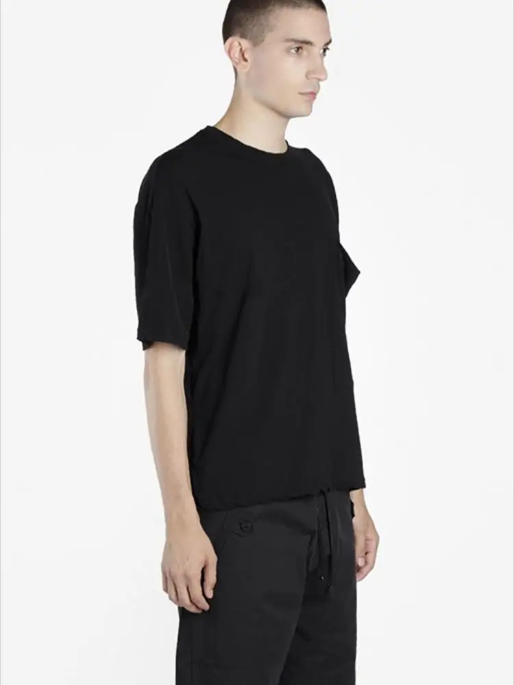 

Men's Short Sleeve T-Shirt Summer New Dark Cotton Round Collar Street Style Simple Large Size Loose Leisure Fashion T-Shirt